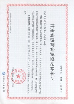 省防雷资质等级备案证书